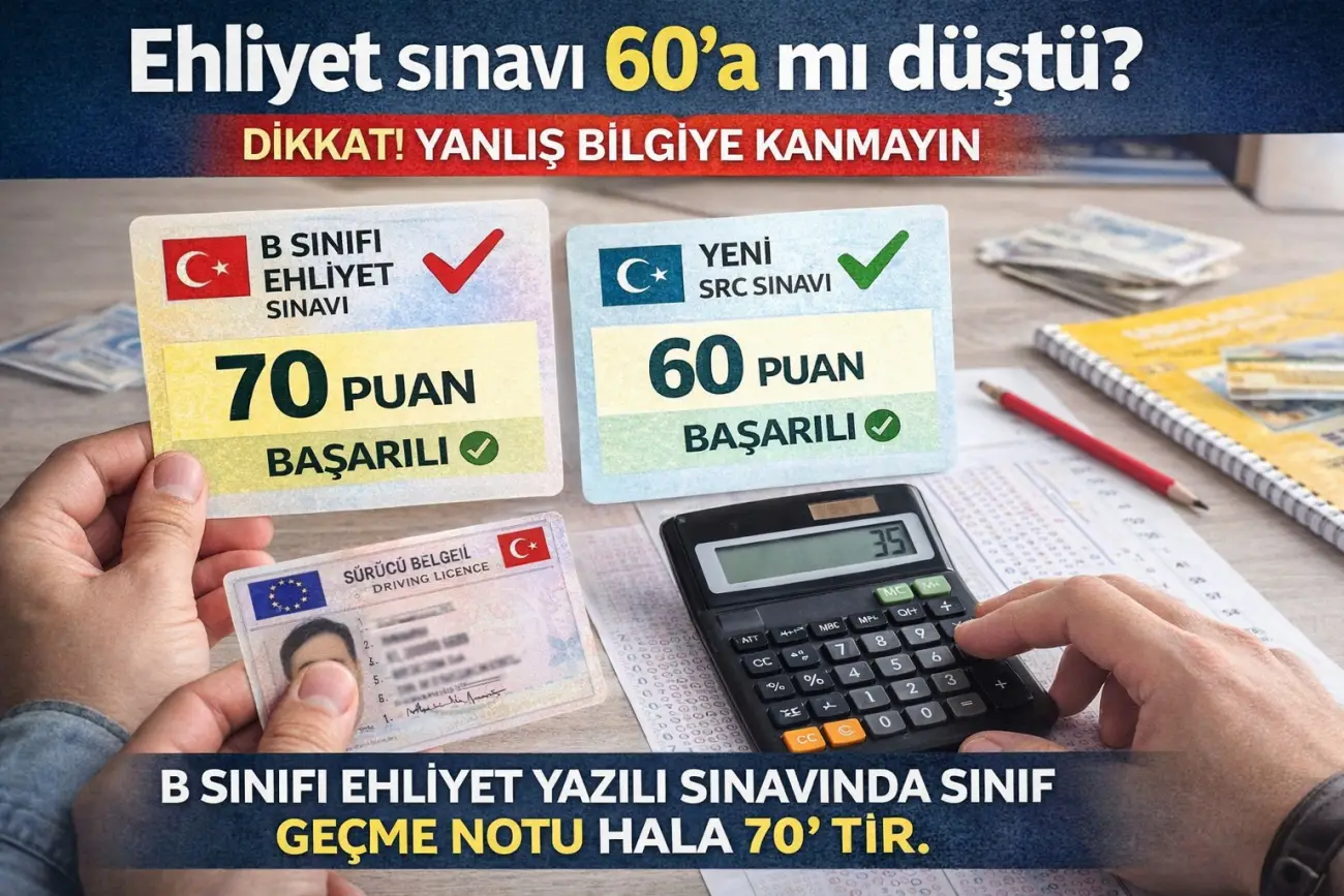 Ehliyet sınavında puan değişti mi