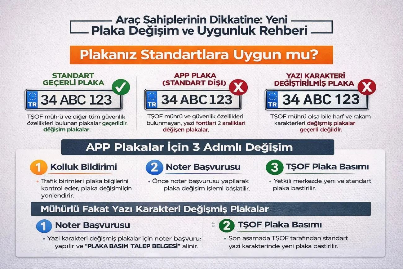APP plaka nedir? Standart plaka kuralları ve değişim süreci