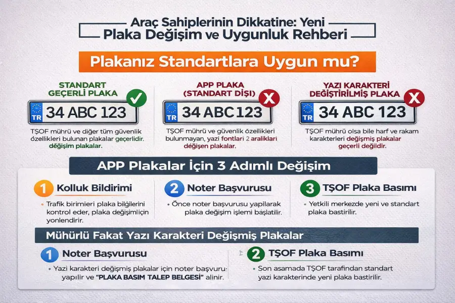APP plaka nedir? Standart plaka kuralları ve değişim süreci
